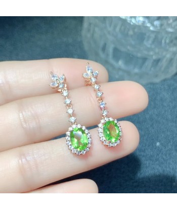 925 Sterling Silver Diopside Earrings for Her du meilleur 