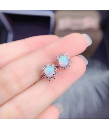 925 Silver Opal Earrings for Women la colonne vertébrale