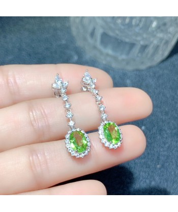 925 Sterling Silver Diopside Earrings for Her du meilleur 