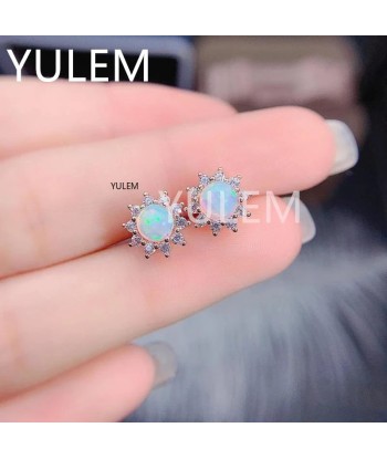 925 Silver Opal Earrings for Women la colonne vertébrale