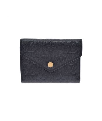 LOUIS VUITTON Monogram Amplant Portofeuil Victorine Noir M64060 Unisex Leather Tri-Fold Wallet 2023