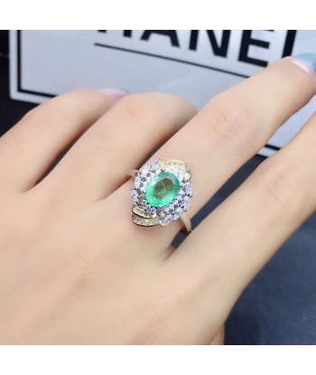 Sterling Silver Emerald Ring for Women les ctes