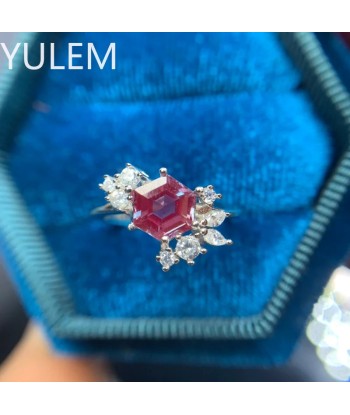 Sterling Silver Alexandrite Flower Ring for Women 50% de réduction en Octobre 2024