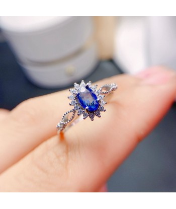 925 Sterling Silver Tanzanite Ring for Women 2024