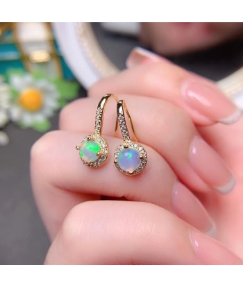 18K Gold Plated Natural Opal Earrings for Women 50% de réduction en Octobre 2024