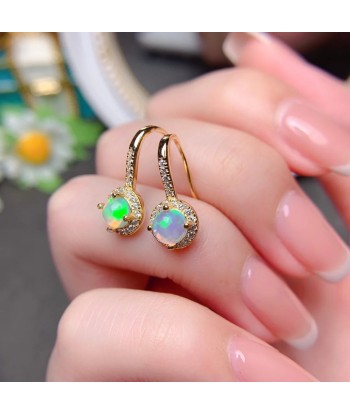 18K Gold Plated Natural Opal Earrings for Women 50% de réduction en Octobre 2024