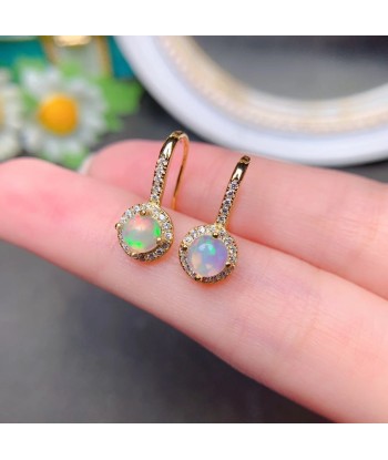 18K Gold Plated Natural Opal Earrings for Women 50% de réduction en Octobre 2024