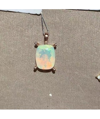 Sterling Silver Natural Opal Pendant for Women france