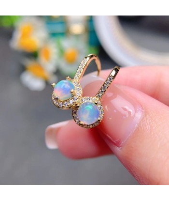 18K Gold Plated Natural Opal Earrings for Women 50% de réduction en Octobre 2024