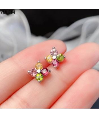 Sterling Silver Tourmaline Stud Earrings for Women livraison et retour toujours gratuits