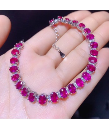 Sterling Silver 925 Natural Ruby Bracelet for Women votre restaurant rapide dans 