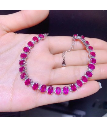 Sterling Silver 925 Natural Ruby Bracelet for Women votre restaurant rapide dans 