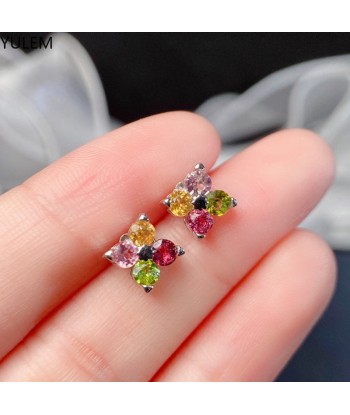 Sterling Silver Tourmaline Stud Earrings for Women livraison et retour toujours gratuits