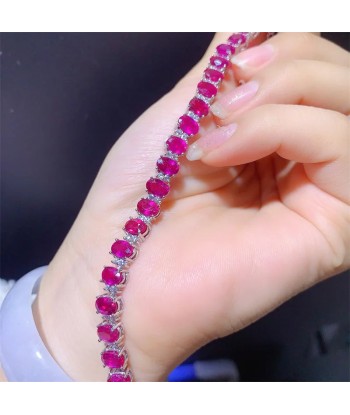 Sterling Silver 925 Natural Ruby Bracelet for Women votre restaurant rapide dans 