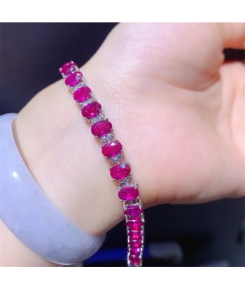 Sterling Silver 925 Natural Ruby Bracelet for Women votre restaurant rapide dans 