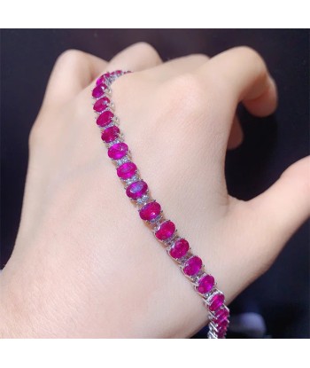 Sterling Silver 925 Natural Ruby Bracelet for Women votre restaurant rapide dans 