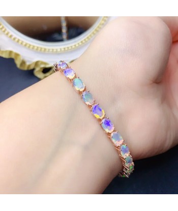 Sterling Silver Fire Opal Bracelet 2 - 3 jours ouvrés.