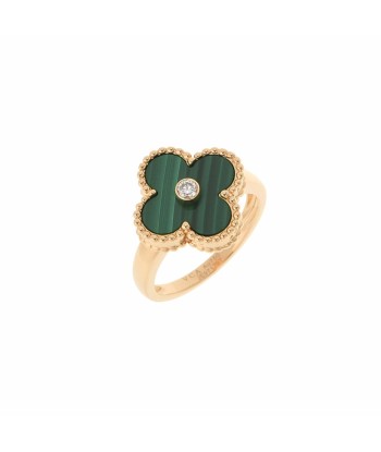 VAN CLEEF & ARPELS Van Cleef Arpels Alhambra  50 9.5 Ladies K18YG / Malachite 1P Diamond Ring pour bénéficier 