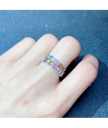 925 Sterling Silver Natural Tourmaline Ring for Women. vous aussi creer 