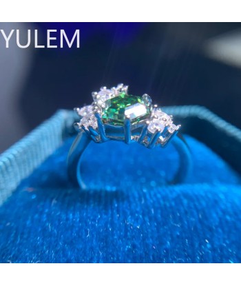 Sterling Silver 1CT Hexagon Green Moissanite Ring for Women 2 - 3 jours ouvrés.