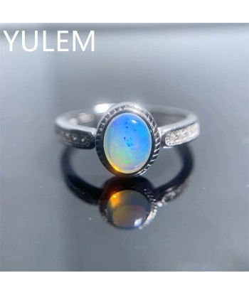 925 Silver Natural Opal Ring for Women En savoir plus