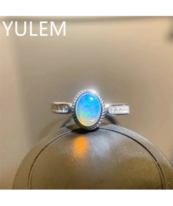 925 Silver Natural Opal Ring for Women En savoir plus