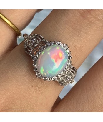 Silver 925 Opal Ring for Women les muscles