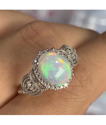 Silver 925 Opal Ring for Women les muscles