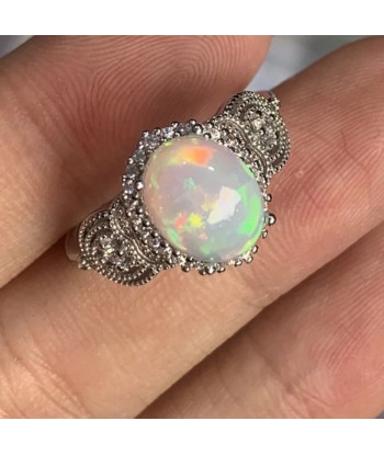 Silver 925 Opal Ring for Women les muscles