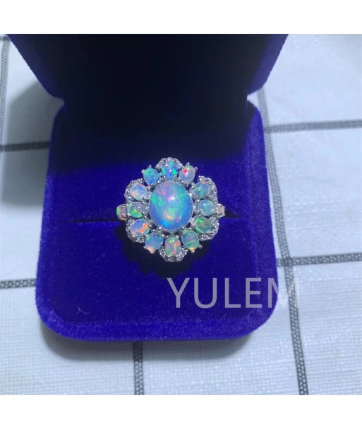 Sterling Silver Opal Flower Ring for Girl de la marque