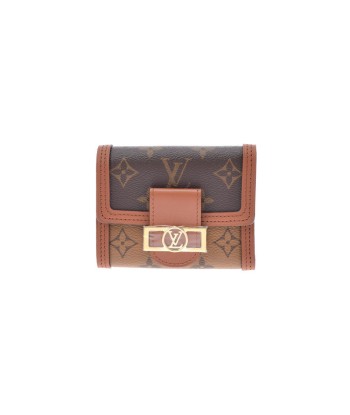 LOUIS VUITTON Monogram Dauphin Brown M68725 Ladies Canvas Tri-Fold Wallet de la marque