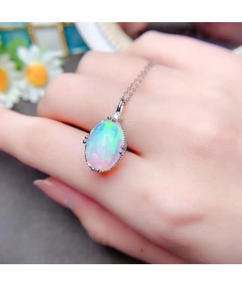 Gold Opal Pendant Necklace for Women une grave pollution 