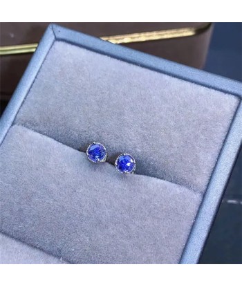 925 Sterling Silver Tanzanite Stud Earrings for Women la livraison gratuite