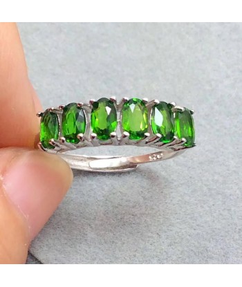 Sterling Silver Natural Diopside Ring for Women l'achat 