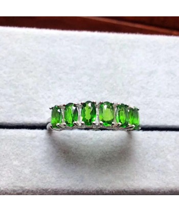 Sterling Silver Natural Diopside Ring for Women l'achat 