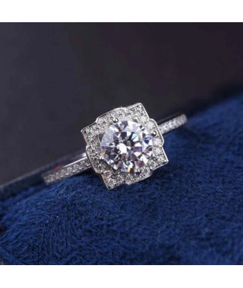 S925 Silver 1.00 Carat Moissanite Retro Ring for Women à prix réduit toute l'année