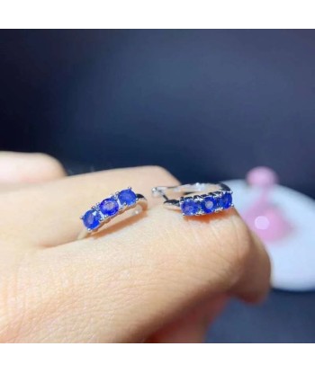 925 Sterling Silver Sapphire Stud Earrings for Women le concept de la Pate a emporter 