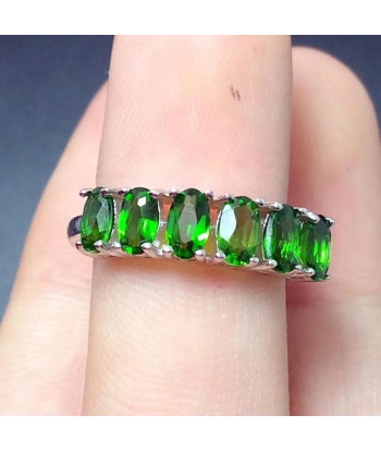 Sterling Silver Natural Diopside Ring for Women l'achat 