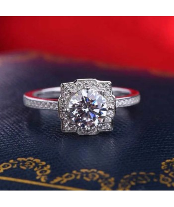 S925 Silver 1.00 Carat Moissanite Retro Ring for Women à prix réduit toute l'année