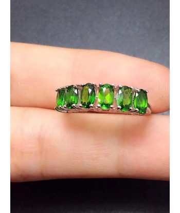 Sterling Silver Natural Diopside Ring for Women l'achat 