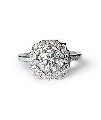 S925 Silver 1.00 Carat Moissanite Retro Ring for Women à prix réduit toute l'année