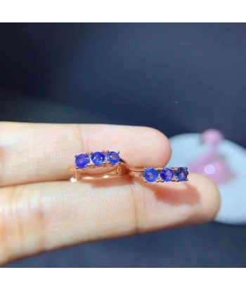 925 Sterling Silver Sapphire Stud Earrings for Women le concept de la Pate a emporter 