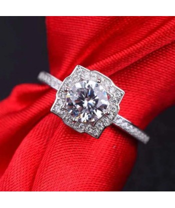 S925 Silver 1.00 Carat Moissanite Retro Ring for Women à prix réduit toute l'année