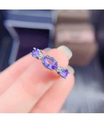 925 Sterling Silver Tanzanite Engagement Ring for Lady Voir les baskets