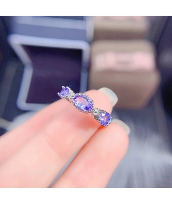 925 Sterling Silver Tanzanite Engagement Ring for Lady Voir les baskets