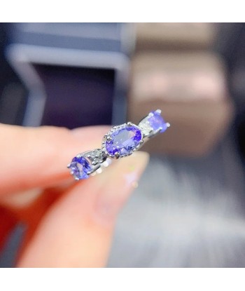 925 Sterling Silver Tanzanite Engagement Ring for Lady Voir les baskets