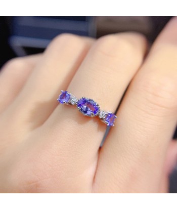 925 Sterling Silver Tanzanite Engagement Ring for Lady Voir les baskets