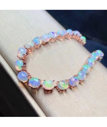 Silver Plated White Fire Opal Bracelet 4*5mm for Women l'achat 