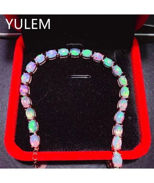 925 Sterling Silver Natural Opal Bracelet for Women hantent personnes