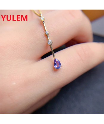 Solid 925 Silver Tanzanite Pendant for Women JUSQU'A -70%! 